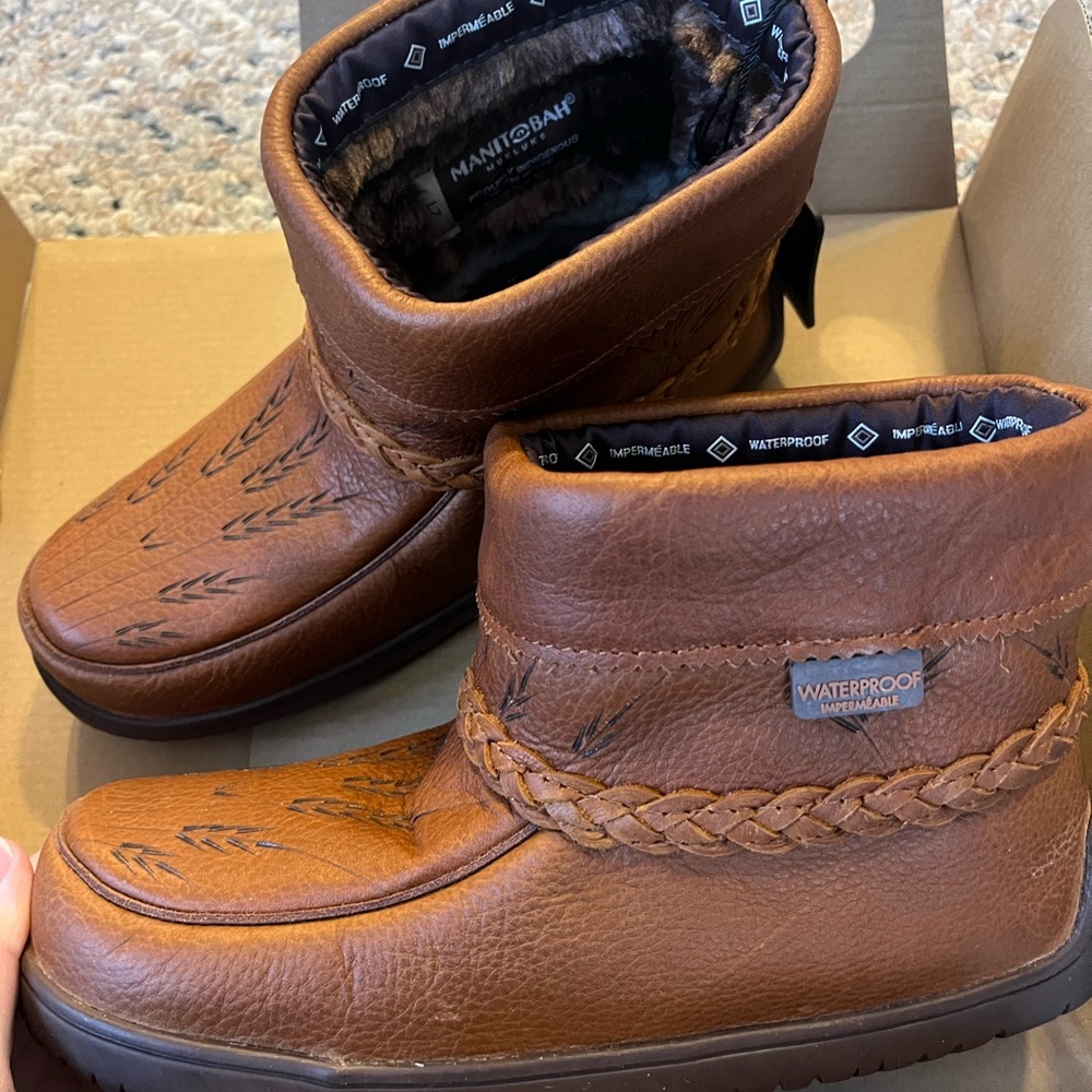 Brown Waterproof Ankle Boots